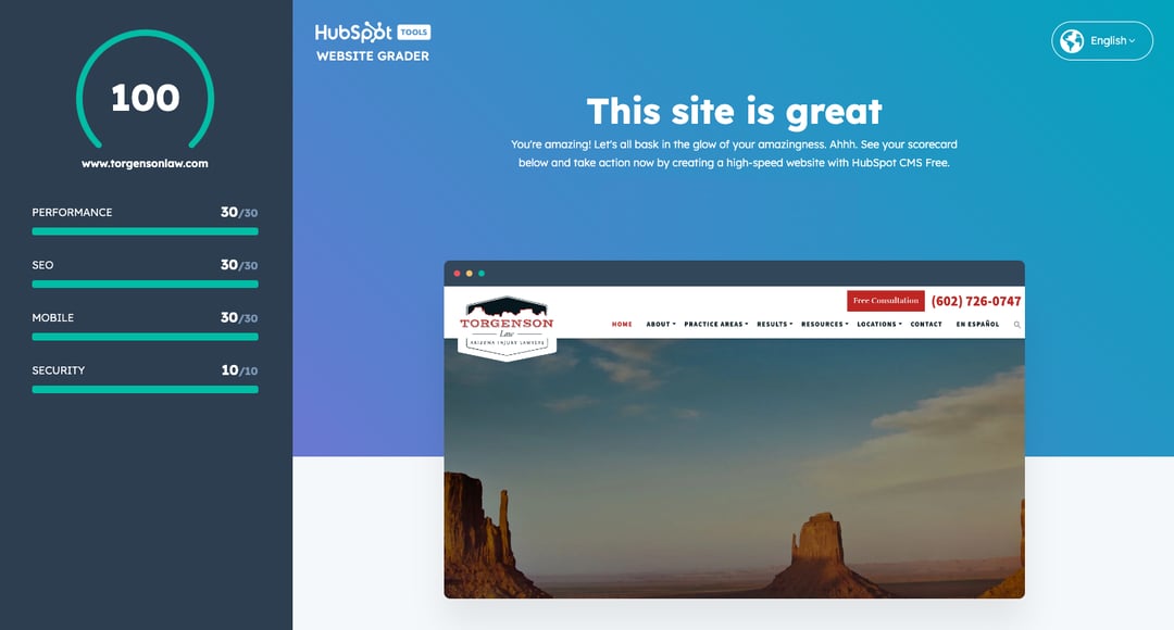 Torgenson Website Speed